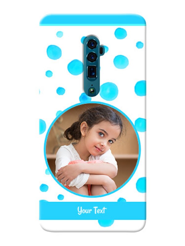 Custom Reno 10X Zoom Custom Phone Covers: Blue Bubbles Pattern Design