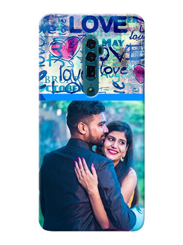 Custom Reno 10X Zoom Mobile Covers Online: Colorful Love Design