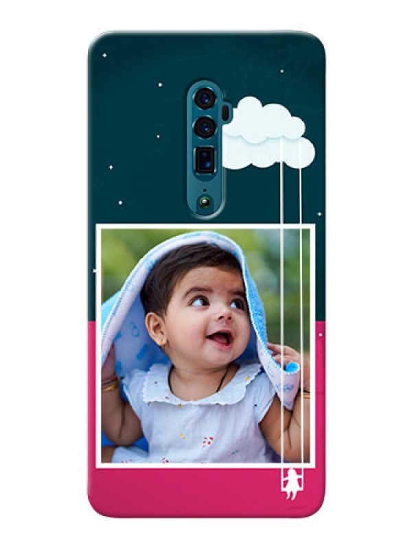 Custom Reno 10X Zoom custom phone covers: Cute Girl with Cloud Design