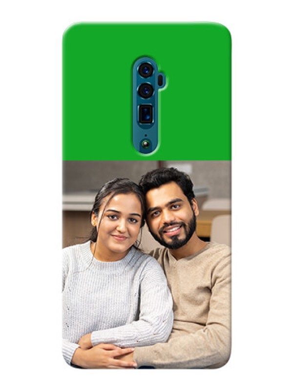 Custom Reno 10X Zoom Personalised mobile covers: Green Pattern Design