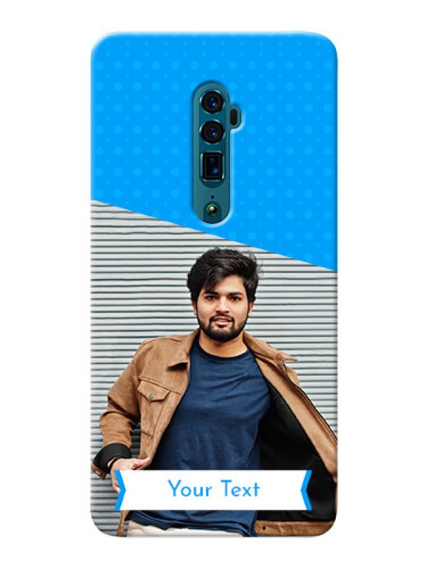 Custom Reno 10X Zoom Personalized Mobile Covers: Simple Blue Color Design