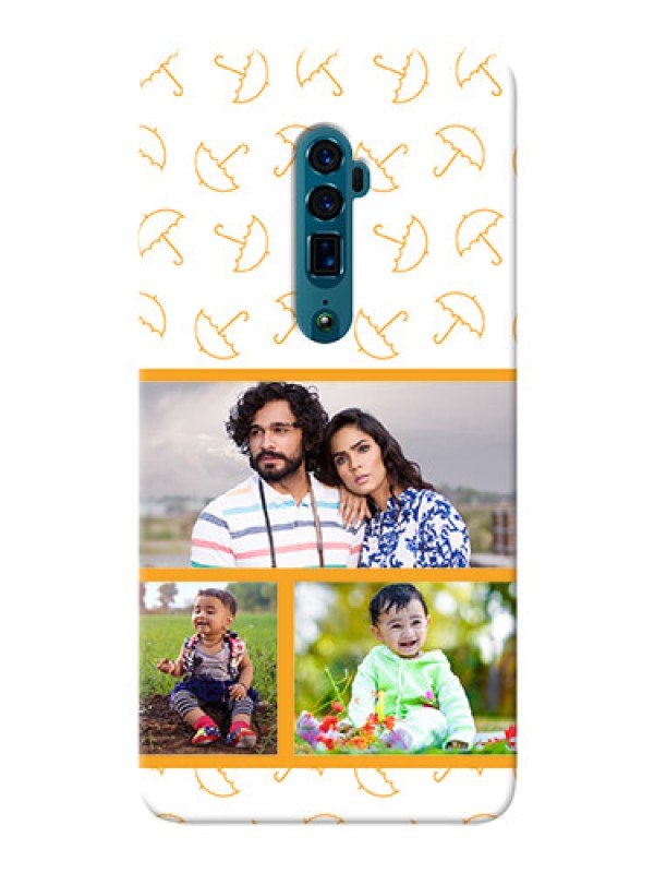 Custom Reno 10X Zoom Personalised Phone Cases: Yellow Pattern Design