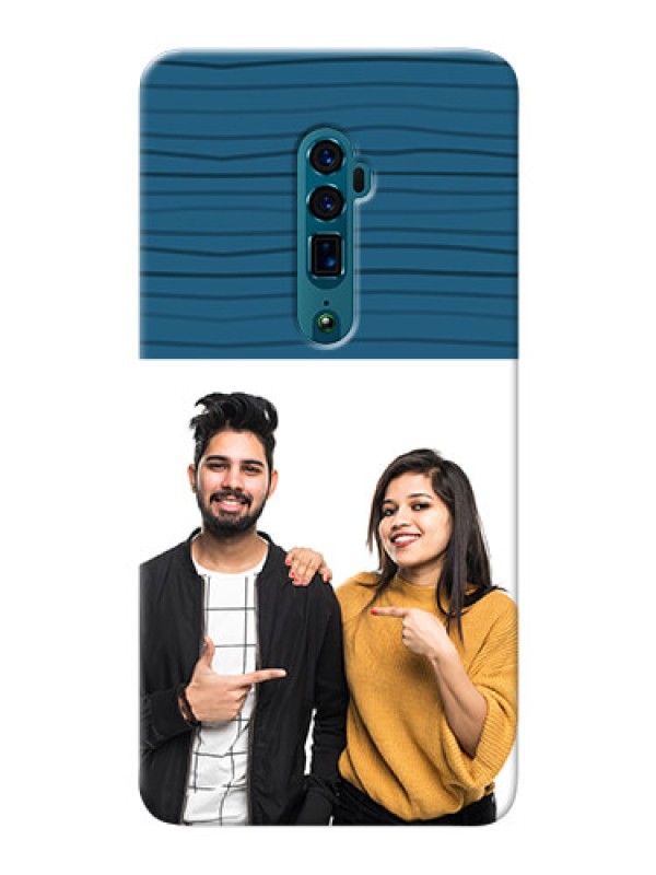 Custom Reno 10X Zoom Custom Phone Cases: Blue Pattern Cover Design