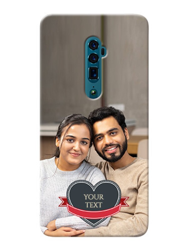 Custom Reno 10X Zoom mobile back covers online: Just Married Couple Design