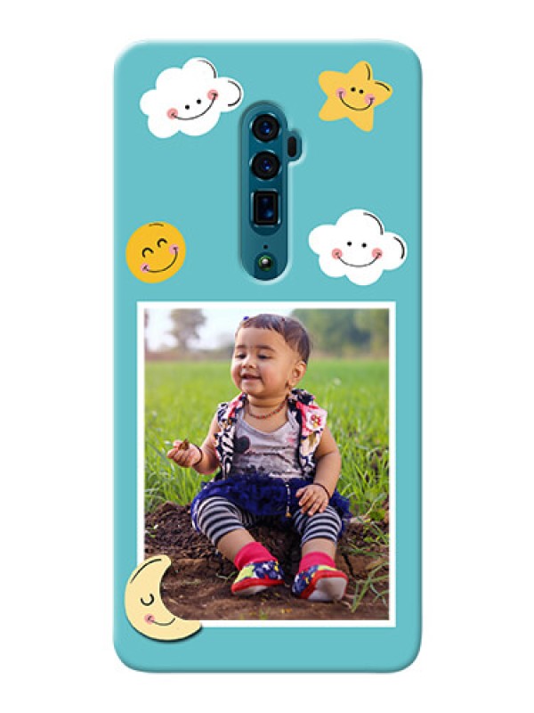 Custom Reno 10X Zoom Personalised Phone Cases: Smiley Kids Stars Design