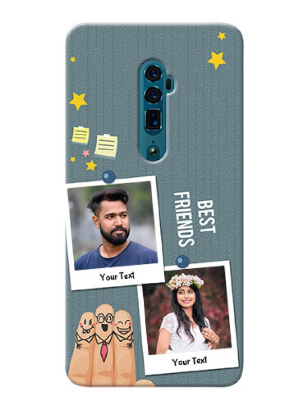 Custom Reno 10X Zoom Mobile Cases: Sticky Frames and Friendship Design