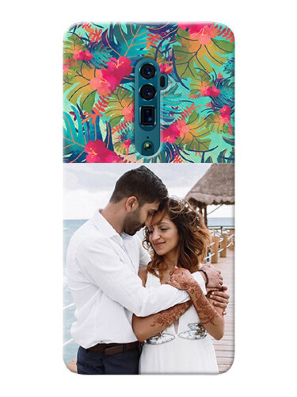 Custom Reno 10X Zoom Personalized Phone Cases: Watercolor Floral Design