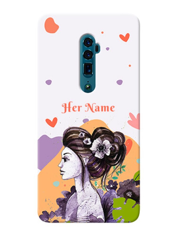 Custom Reno 10X Zoom Custom Mobile Case with Woman And Nature Design