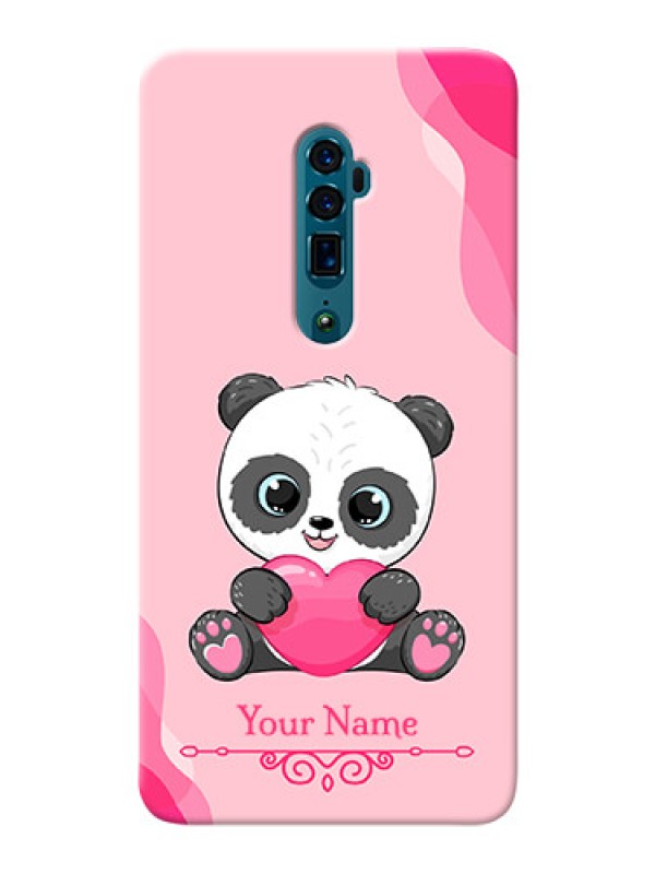 Custom Reno 10X Zoom Mobile Back Covers: Cute Panda Design
