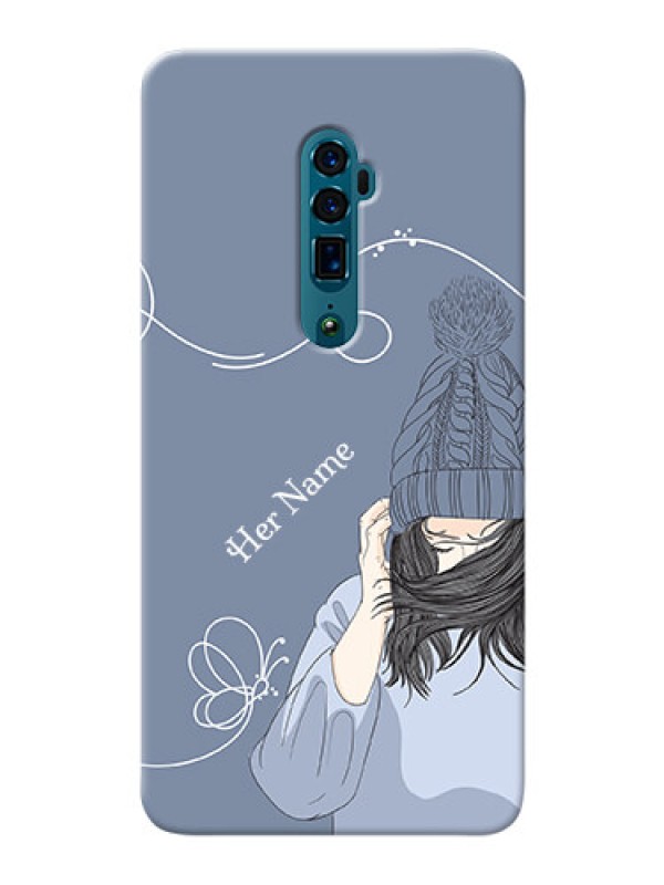 Custom Reno 10X Zoom Custom Mobile Case with Girl in winter outfit Design