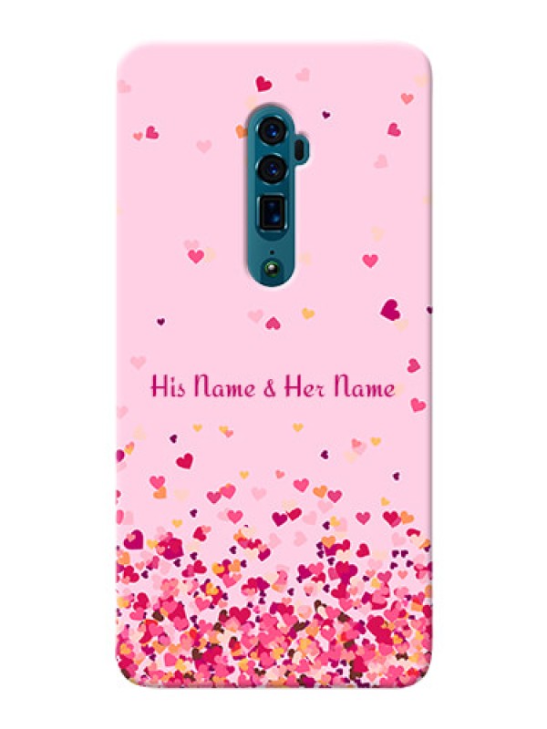 Custom Reno 10X Zoom Phone Back Covers: Floating Hearts Design