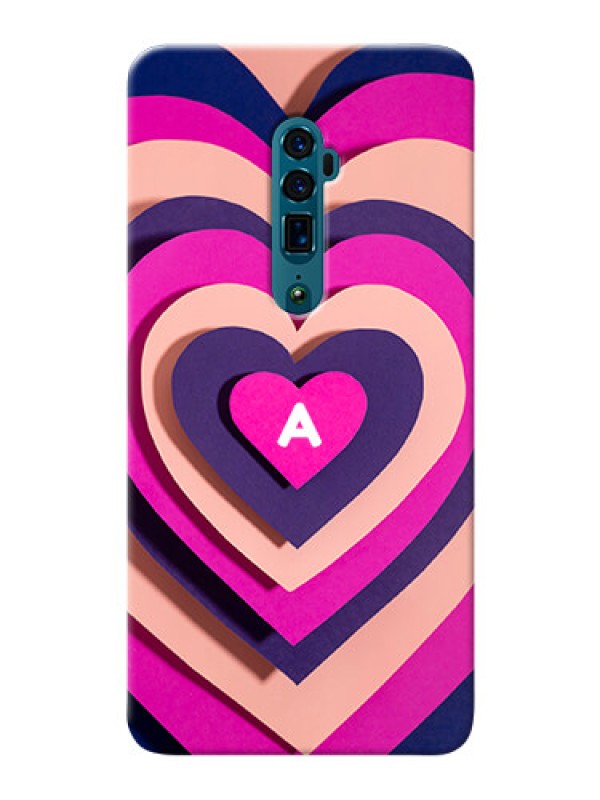 Custom Reno 10X Zoom Custom Mobile Case with Cute Heart Pattern Design