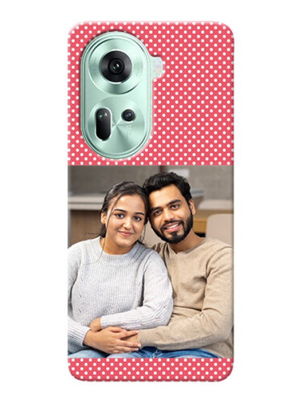 Custom Reno 11 5G Custom Mobile Case with White Dotted Design