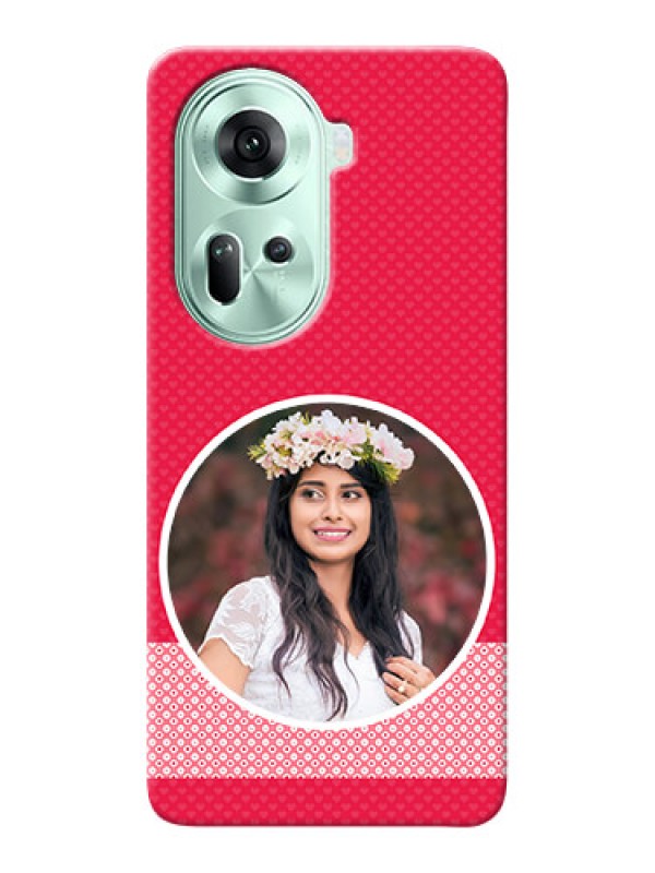 Custom Reno 11 5G Mobile Covers Online: Pink Pattern Design