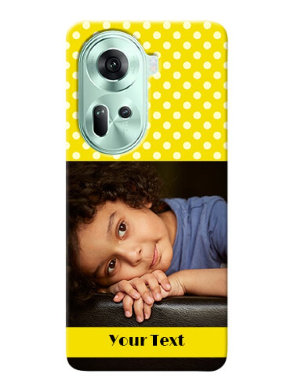 Custom Reno 11 5G Custom Mobile Covers: Bright Yellow Case Design