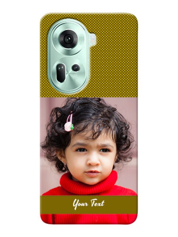 Custom Reno 11 5G custom mobile back covers: Simple Green Color Design