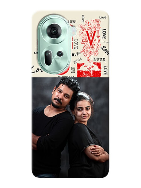 Custom Reno 11 5G mobile cases online: Trendy Love Design Case