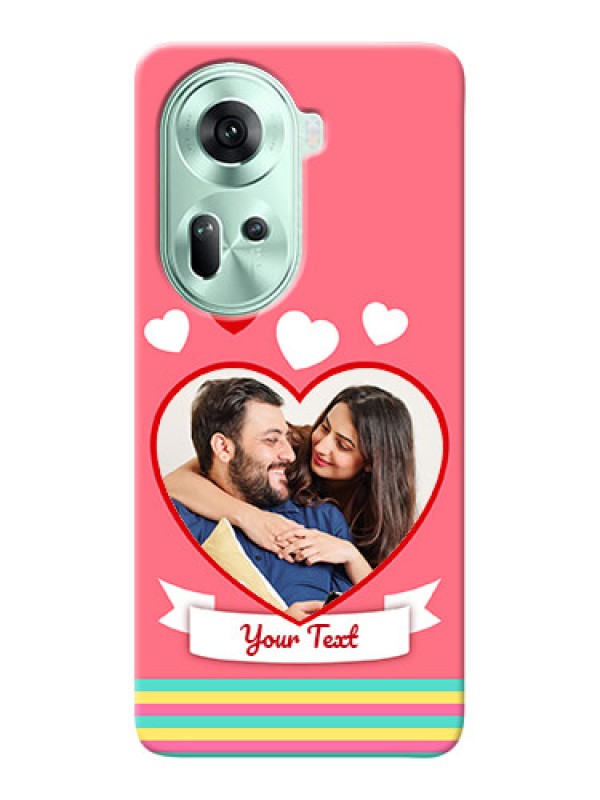 Custom Reno 11 5G Personalised mobile covers: Love Doodle Design