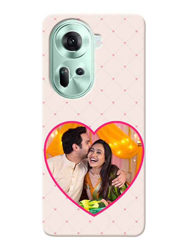 Custom Reno 11 5G Personalized Mobile Covers: Heart Shape Design