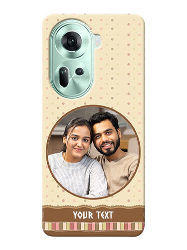 Custom Reno 11 5G Mobile Cases: Brown Dotted Mobile Case Design