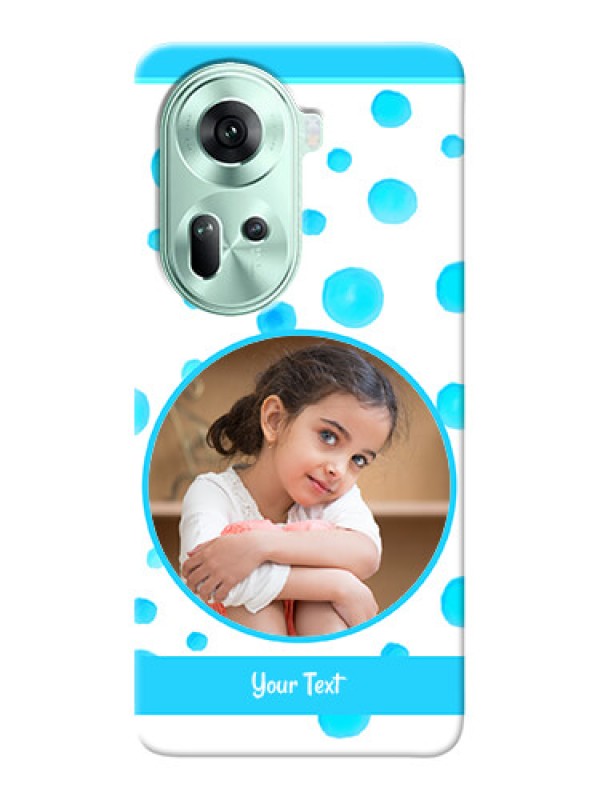 Custom Reno 11 5G Custom Phone Covers: Blue Bubbles Pattern Design