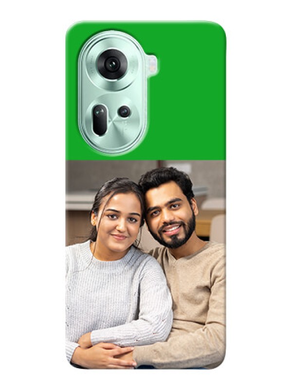 Custom Reno 11 5G Personalised mobile covers: Green Pattern Design