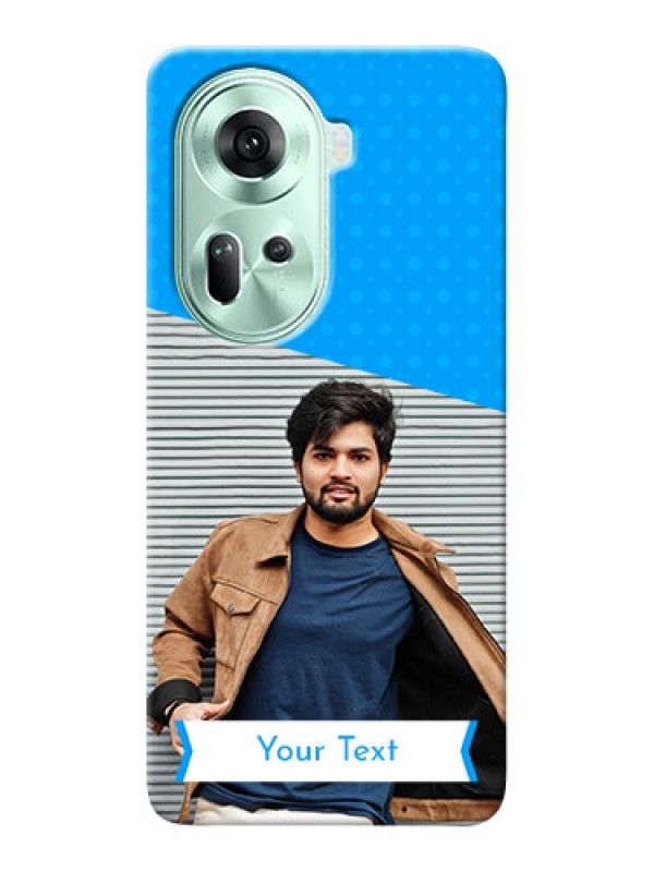 Custom Reno 11 5G Personalized Mobile Covers: Simple Blue Color Dotted Design