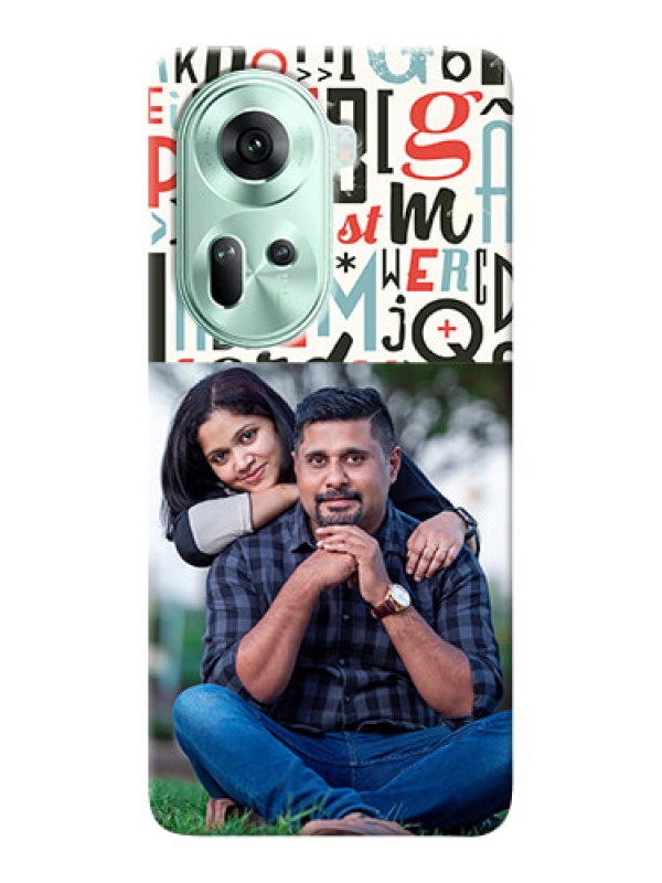 Custom Reno 11 5G custom mobile phone covers: Alphabet Design