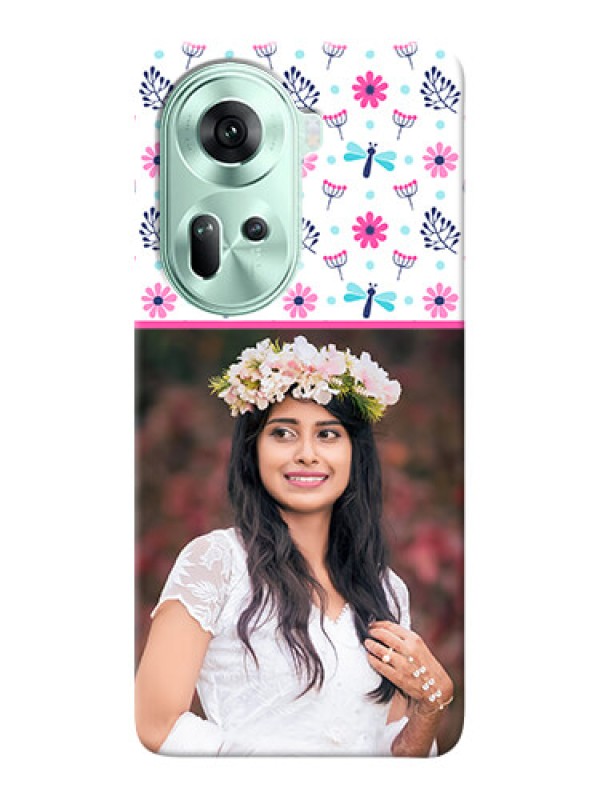 Custom Reno 11 5G Mobile Covers: Colorful Flower Design