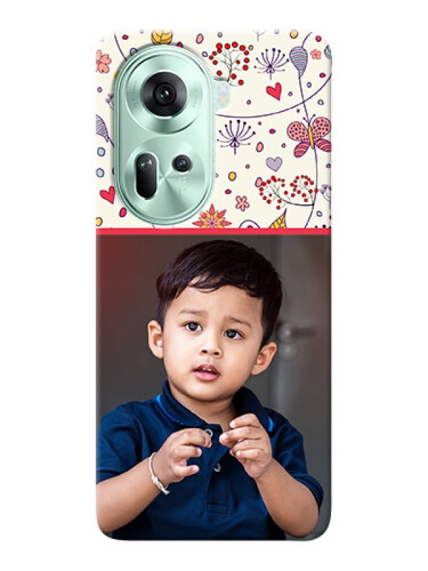 Custom Reno 11 5G phone back covers: Premium Floral Design