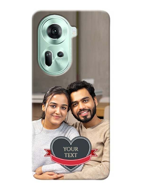 Custom Reno 11 5G mobile back covers online: Just Married Couple Design