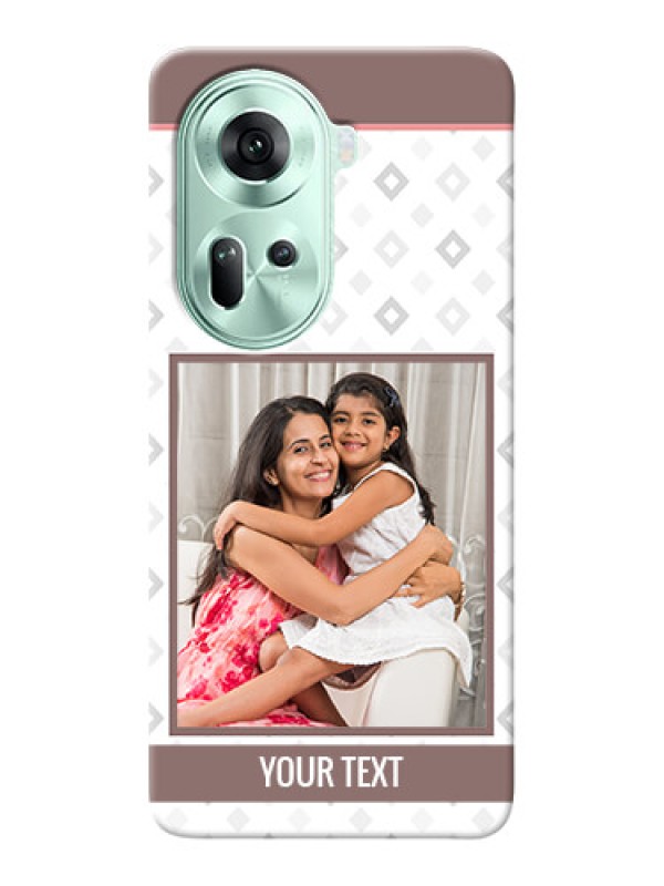 Custom Reno 11 5G custom back covers: Simple Diamond Design