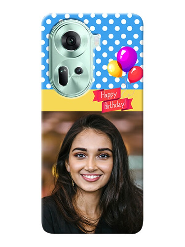 Custom Reno 11 5G custom mobile back covers: Happy Birthday Design