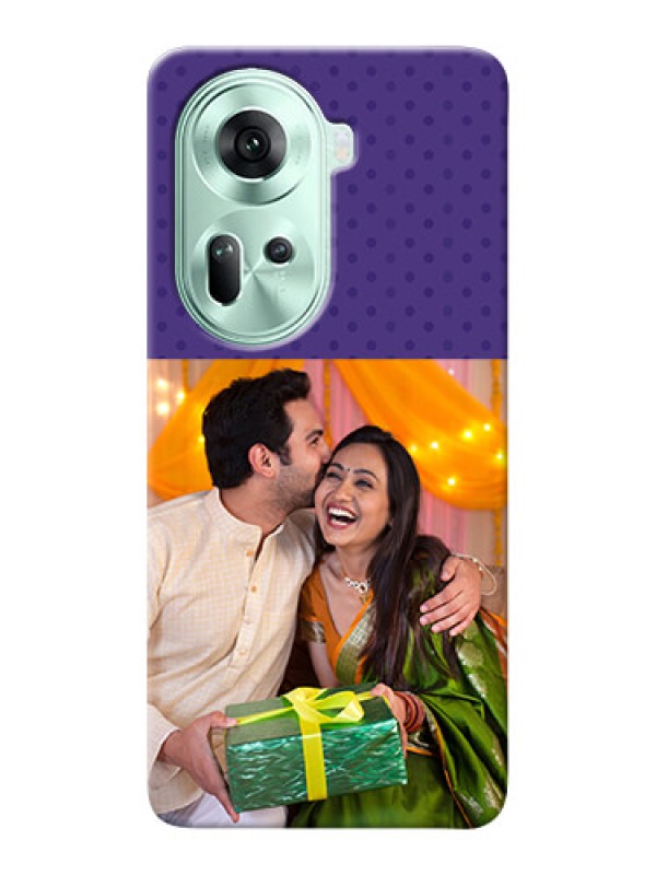 Custom Reno 11 5G mobile phone cases: Violet Pattern Design