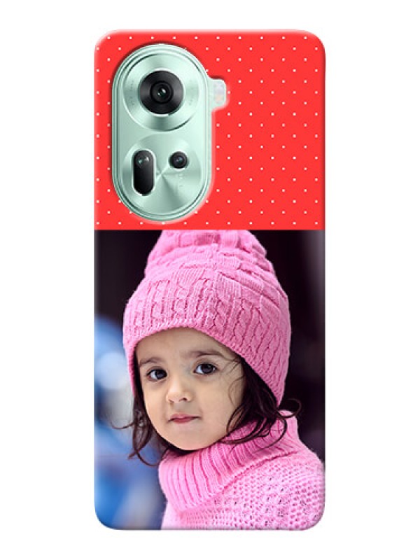 Custom Reno 11 5G personalised phone covers: Red Pattern Design