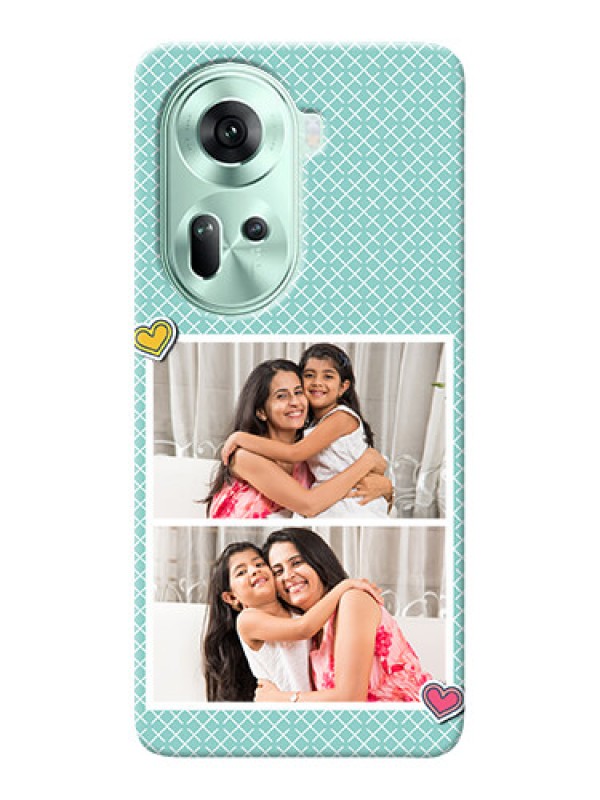 Custom Reno 11 5G Custom Phone Cases: 2 Image Holder with Pattern Design