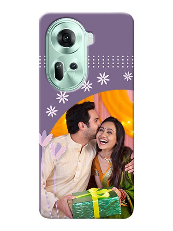 Custom Reno 11 5G Phone covers for girls: lavender flowers design