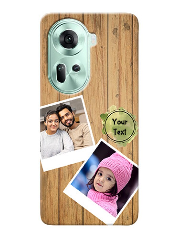 Custom Reno 11 5G Custom Mobile Phone Covers: Wooden Texture Design