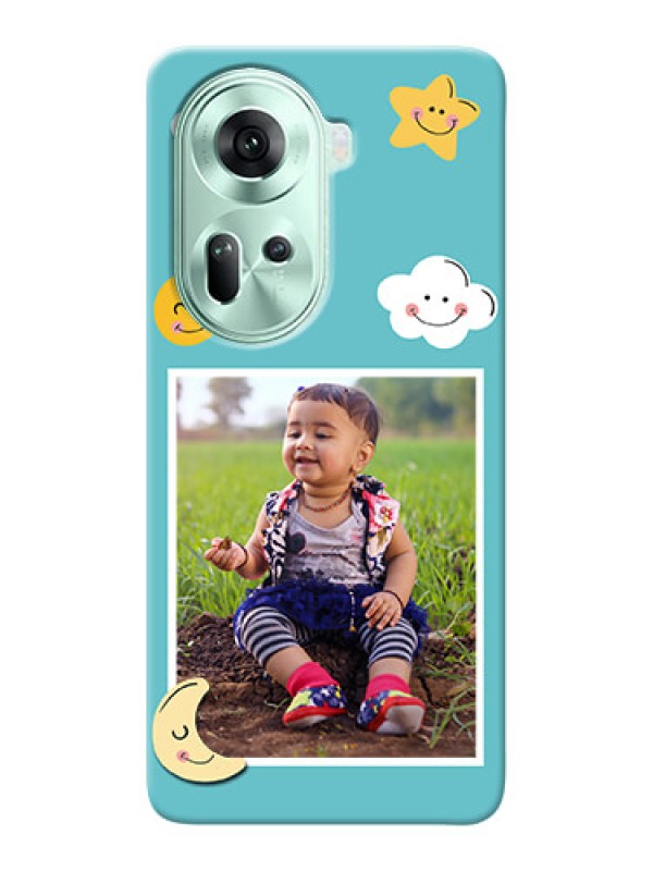 Custom Reno 11 5G Personalised Phone Cases: Smiley Kids Stars Design