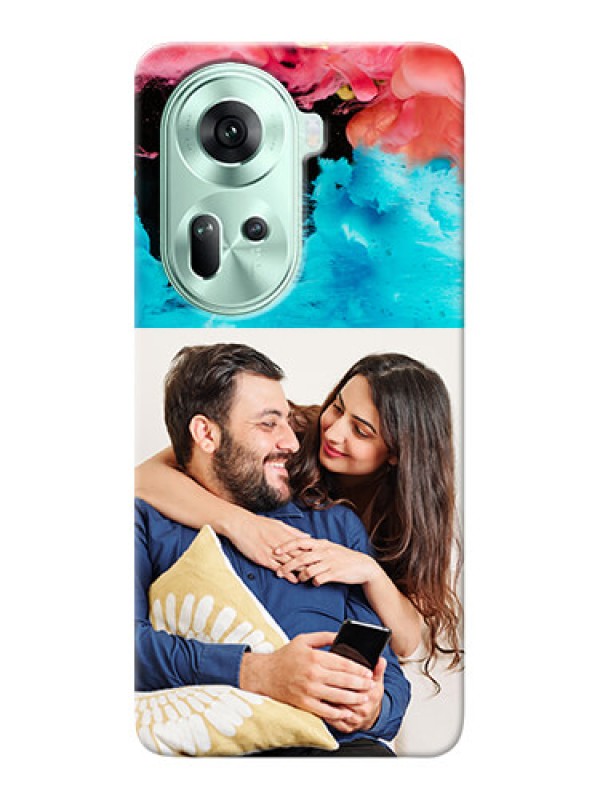 Custom Reno 11 5G Mobile Cases: Quote with Acrylic Painting Design