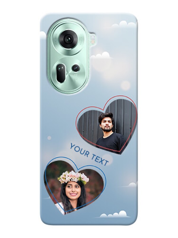 Custom Reno 11 5G Phone Cases: Blue Color Couple Design