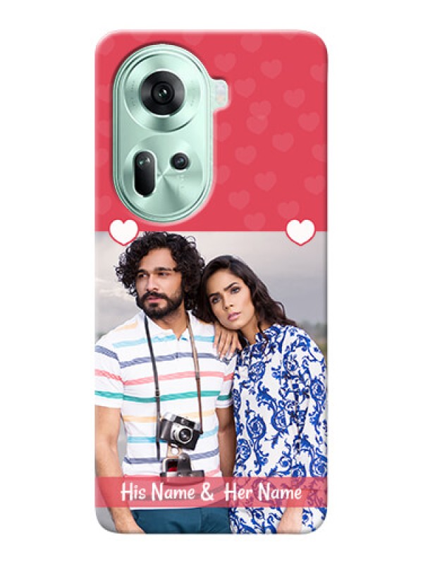 Custom Reno 11 5G Mobile Cases: Simple Love Design