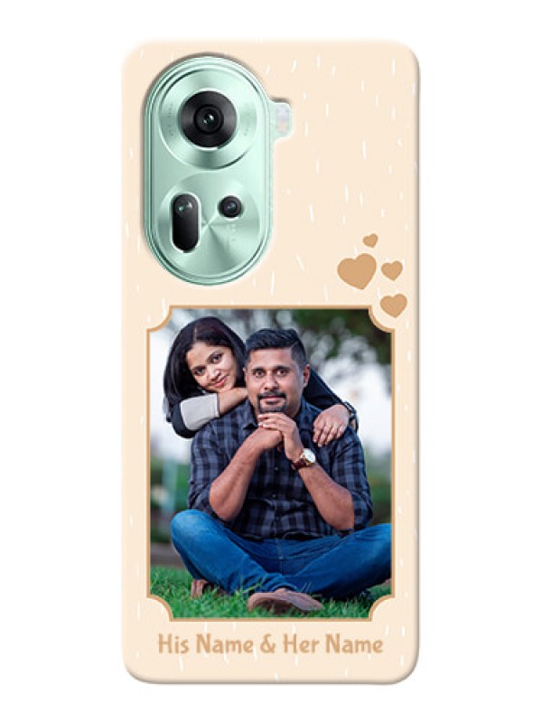 Custom Reno 11 5G mobile phone cases with confetti love design