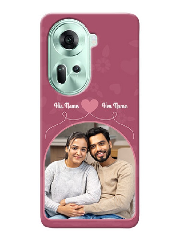 Custom Reno 11 5G mobile phone covers: Love Floral Design