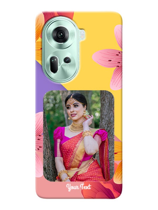 Custom Reno 11 5G Mobile Covers: 3 Image With Vintage Floral Design