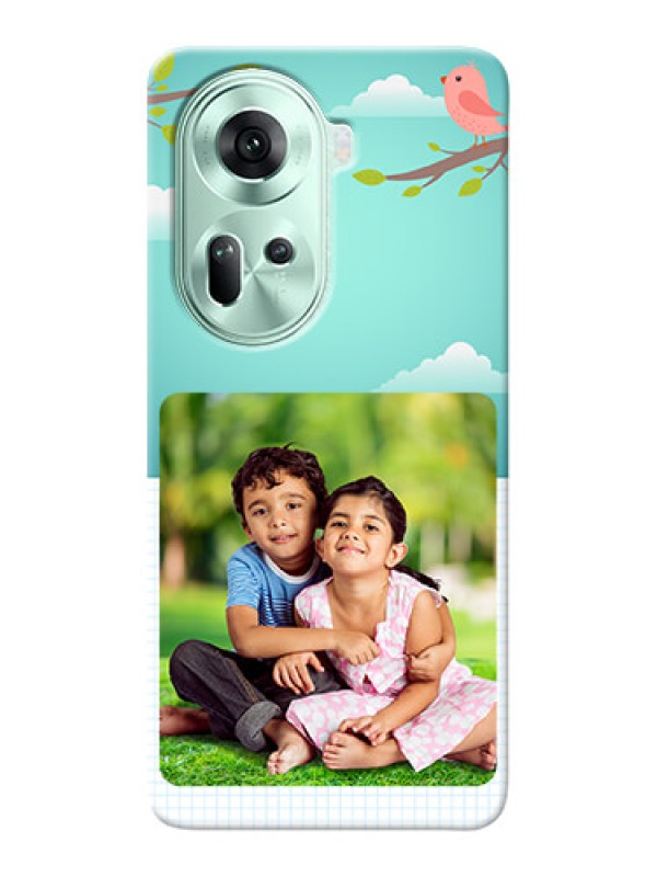 Custom Reno 11 5G phone cases online: Doodle love Design