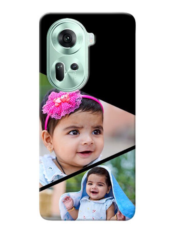 Custom Reno 11 5G mobile back covers online: Semi Cut Design