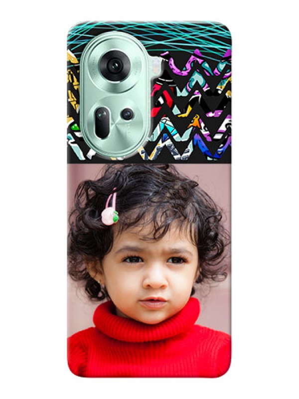 Custom Reno 11 5G personalized phone covers: Neon Abstract Design