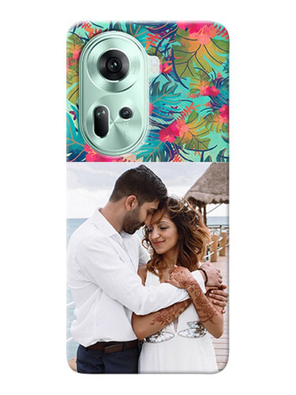 Custom Reno 11 5G Personalized Phone Cases: Watercolor Floral Design