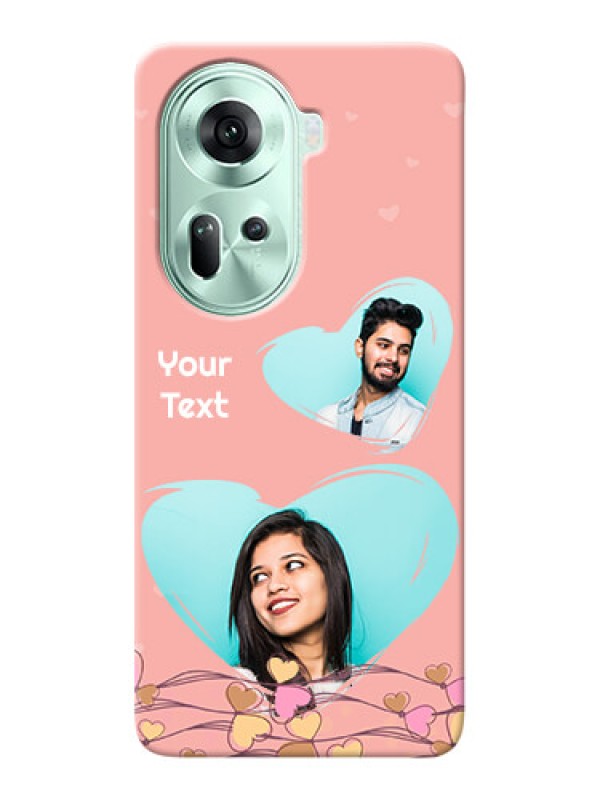 Custom Reno 11 5G customized phone cases: Love Doodle Design